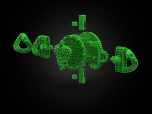 Bracelet for a real biker King skull 3D-Druckmodell