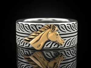 Horse Tire Ring 3D Print Model
