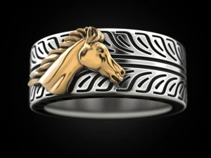 Horse Tire Ring 3D Print Model
