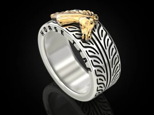 Horse Tire Ring 3D Print Model