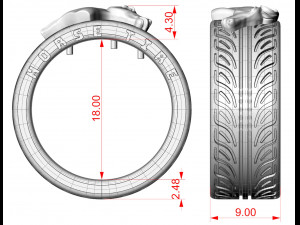 Horse Tire Ring 3D प्रिंट मॉडल