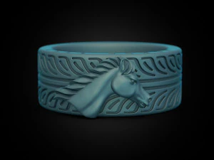 Horse Tire Ring 3D Print Model