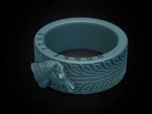 Horse Tire Ring 3D Print Model