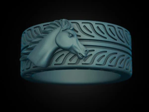 Horse Tire Ring 3D Print Model