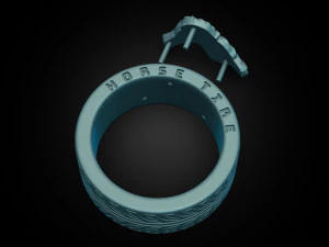 Horse Tire Ring 3D Print Model