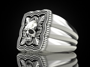 Skull Ring 151223 3D 打印模型