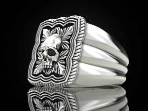 Skull Ring 151223 3D Print Model