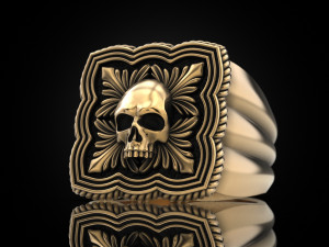 Skull Ring 151223 3D 打印模型
