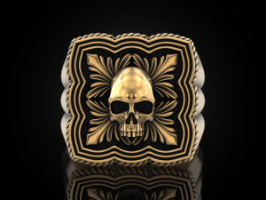 Skull Ring 151223 3D 打印模型