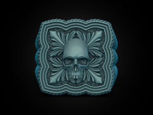 Skull Ring 151223 3D 打印模型