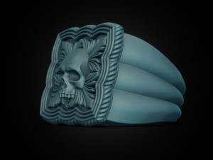 Skull Ring 151223 3D 打印模型