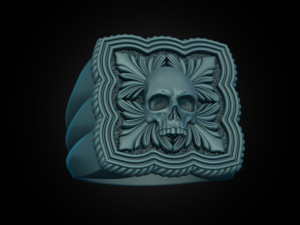 Skull Ring 151223 3D 打印模型