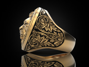 Royal Lion ring Modelo de Impressão 3D