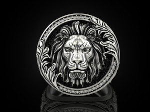 Royal Lion ring Modelo de Impressão 3D