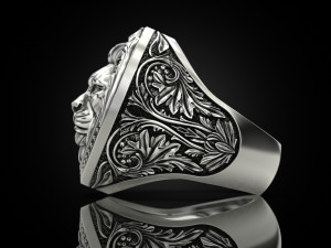 Royal Lion ring Modelo de Impressão 3D
