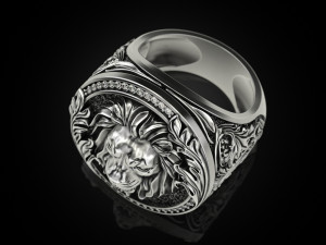 Royal Lion ring Modelo de Impressão 3D