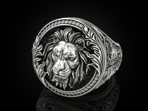 Royal Lion ring Modelo de Impressão 3D