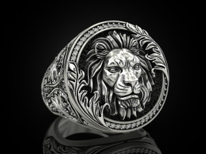 Royal Lion ring Modelo de Impressão 3D