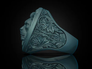 Royal Lion ring 3D Print Model