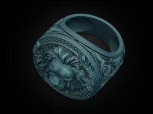 Royal Lion ring Modelo de Impressão 3D