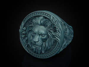 Royal Lion ring 3D Print Model