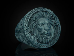 Royal Lion ring 3D Print Model