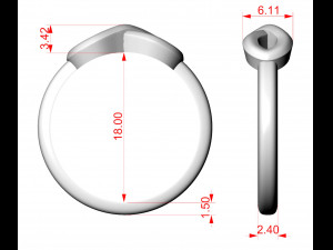 Simple infinity ring 3D Print Model