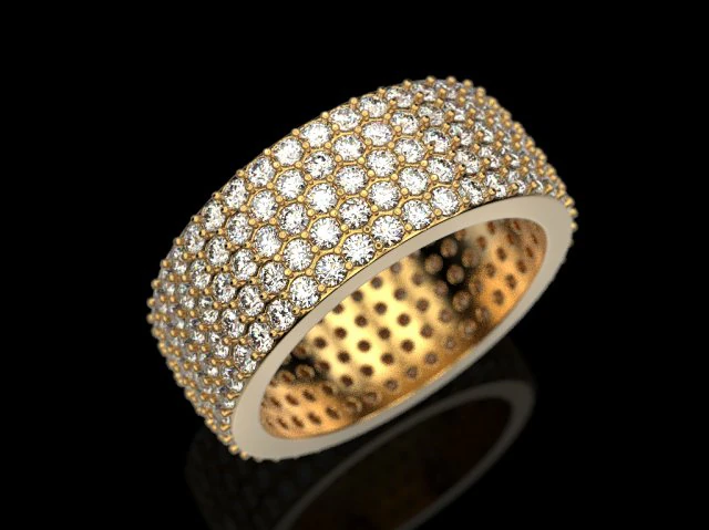 Wedding ring Olga 3D Print Model .c4d .max .obj .3ds .fbx .stl .blend 