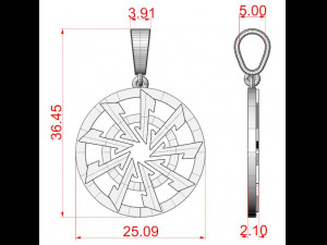 Pendant Wolf hook 3D Print Model