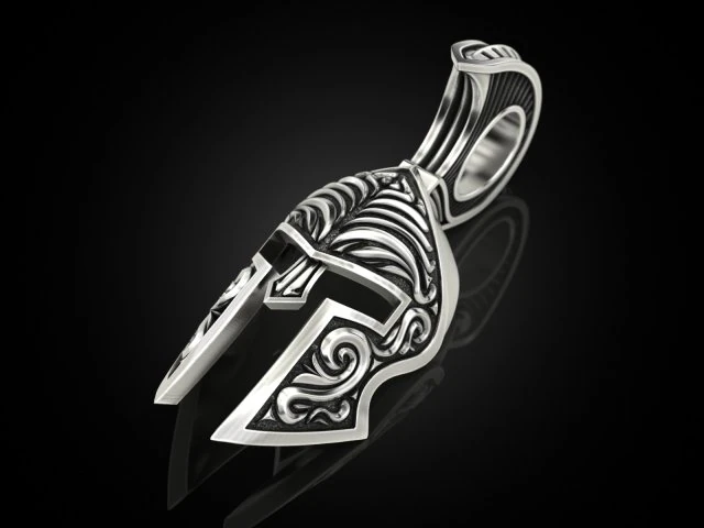 Patterned Roman helmet pendant 3D Print Model .c4d .max .obj .3ds .fbx .stl .blend 