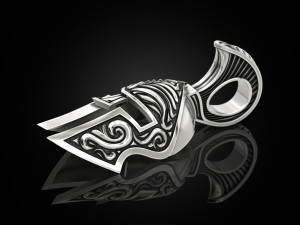 Patterned Roman helmet pendant Modelo de Impressão 3D