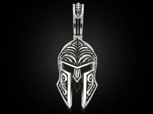 Patterned Roman helmet pendant 3D Print Model