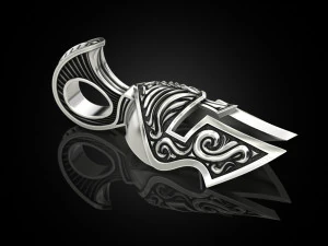 Patterned Roman helmet pendant 3D Print Model