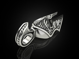 Patterned Roman helmet pendant Modelo de Impressão 3D