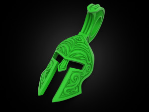 Patterned Roman helmet pendant Modelo de Impressão 3D