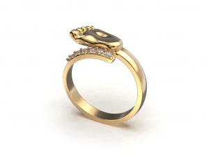 Baby foot ring 3D Print Model