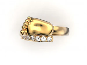 Baby foot ring 3D Print Model