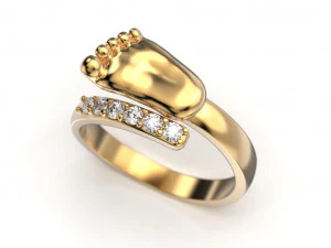 Baby foot ring 3D Print Model