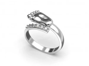 Baby foot ring 3D Print Model
