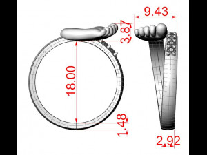 Baby foot ring 3D Принт Модель