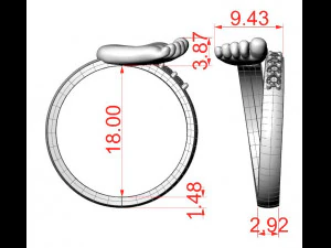 Baby foot ring 3D Print Model