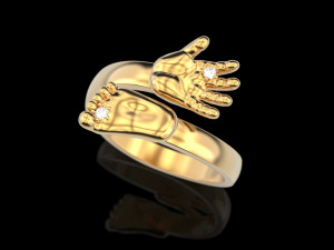 Baby hand foot ring 3D Принт Модель