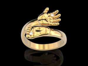 Baby hand foot ring Modello di stampa 3D