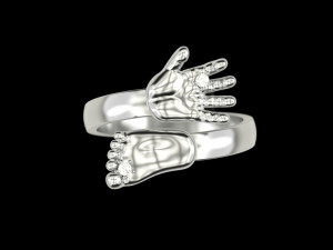 Baby hand foot ring Modello di stampa 3D