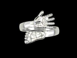 Baby hand foot ring 3D Print Model