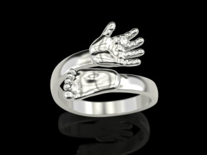 Baby hand foot ring Modello di stampa 3D