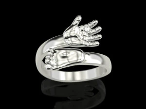 Baby hand foot ring 3D Print Model