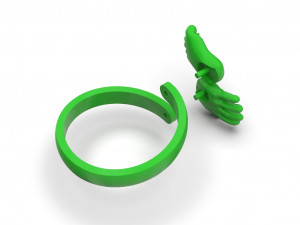 Baby hand foot ring Modello di stampa 3D