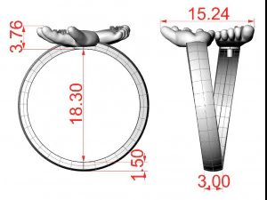 Baby hand foot ring 3D Print Model