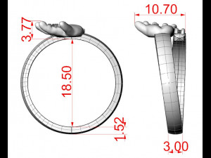 Baby hand ring 3Dプリントモデル